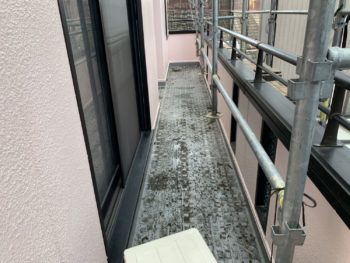 一宮市　住宅　塩ビシート防水　　防水改修　カバー工法　デッキタイル